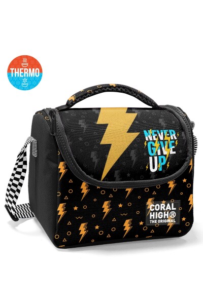 Coral High Kids Siyah Never Give Up Desenli 3’lü Okul Çanta Seti SET0133220 - 3