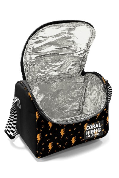 Coral High Kids Siyah Never Give Up Desenli Thermo Beslenme Çantası 37120 - 4