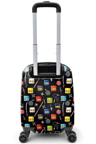 Coral High Kids Siyah Ninja Desenli Çocuk Valizi 16747 - 3