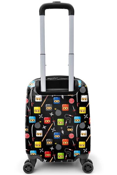 Coral High Kids Siyah Ninja Desenli Çocuk Valizi 16747 - 3