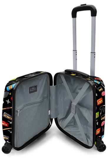 Coral High Kids Siyah Ninja Desenli Çocuk Valizi 16747 - 4