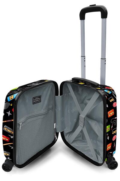 Coral High Kids Siyah Ninja Desenli Çocuk Valizi 16747 - 4