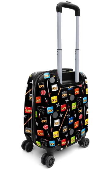 Coral High Kids Siyah Ninja Desenli Çocuk Valizi 16747 - 9