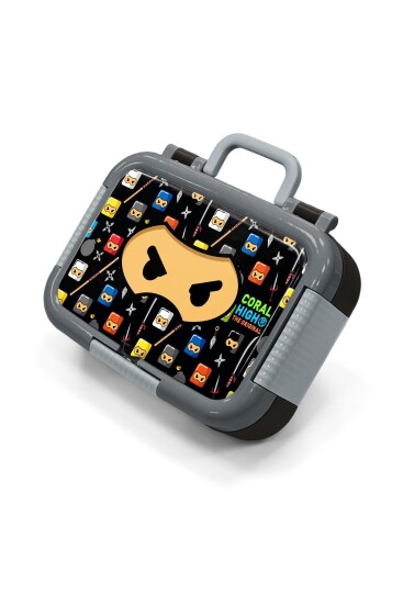 Coral High Kids Siyah Ninja Desenli Paslanmaz Çelik Beslenme Kabı 39224 