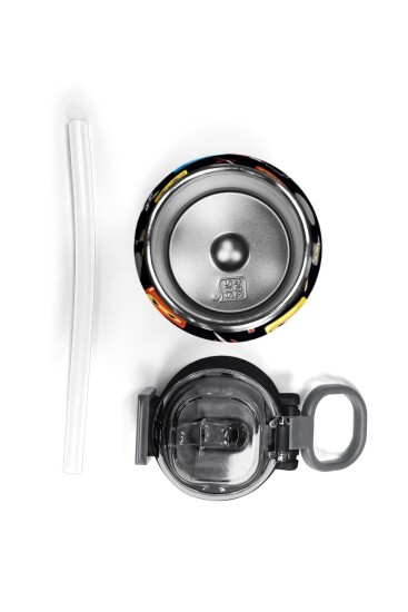 Coral High Kids Siyah Ninja Desenli Pipetli ve Direkt İçim Çelik Termos 500 ml 31919 - 7