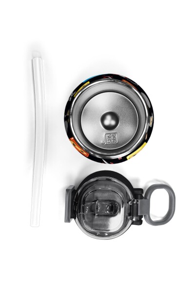 Coral High Kids Siyah Ninja Desenli Pipetli ve Direkt İçim Çelik Termos 500 ml 31919 - 7