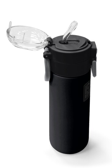 Coral High Kids Siyah Pipetli ve Direkt İçim Çelik Termos 500 ml 31827 - 5