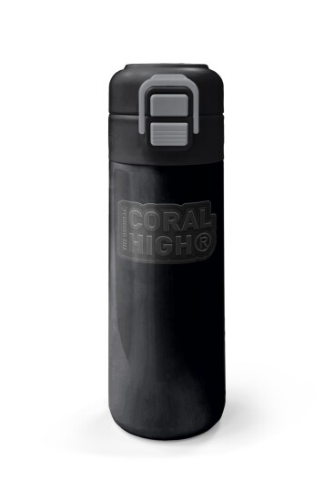 Coral High Kids Siyah Pipetli ve Direkt İçim Çelik Termos 500 ml 31827 - 4