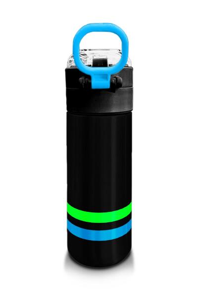Coral High Kids Siyah Pipetli ve Direkt İçim Çelik Termos 500 ml 31929 - 3