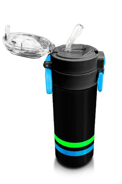 Coral High Kids Siyah Pipetli ve Direkt İçim Çelik Termos 500 ml 31929 - 5