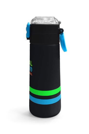 Coral High Kids Siyah Pipetli ve Direkt İçim Çelik Termos 500 ml 31929 - 3