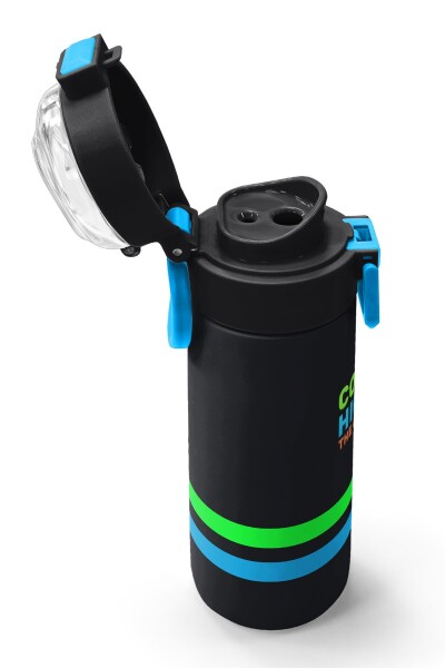 Coral High Kids Siyah Pipetli ve Direkt İçim Çelik Termos 500 ml 31929 - 6