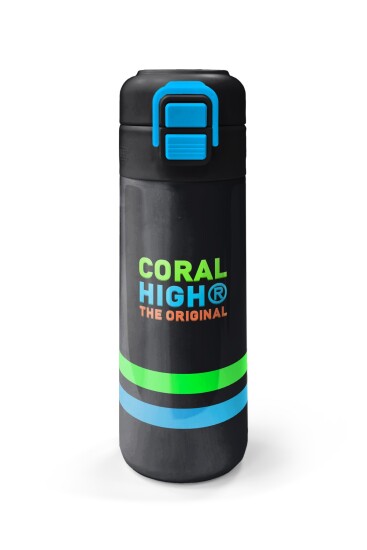 Coral High Kids Siyah Pipetli ve Direkt İçim Çelik Termos 500 ml 31929 - 4