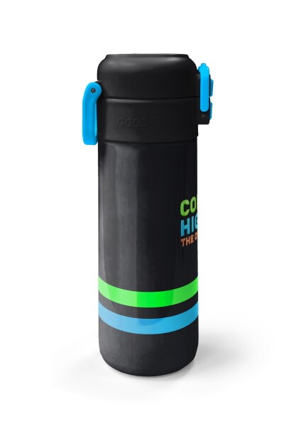 Coral High Kids Siyah Pipetli ve Direkt İçim Çelik Termos 500 ml 31929 - 5