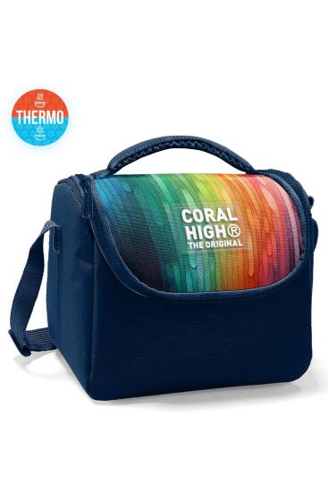 Coral High Kids Siyah Renkli Çizgili Thermo Beslenme Çantası 22790 - Coral High KIDS