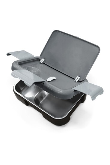 Coral High Kids Siyah Renkli Neon Desenli Paslanmaz Çelik Beslenme Kabı 39148 - 3