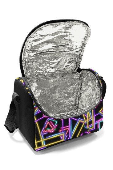 Coral High Kids Siyah Renkli Neon Desenli Thermo Beslenme Çantası 37148 - 4
