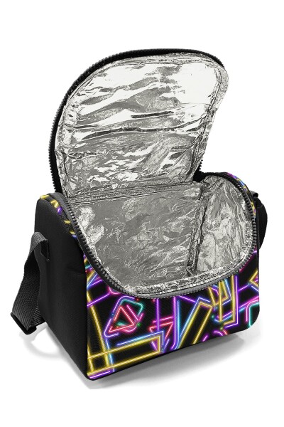 Coral High Kids Siyah Renkli Neon Desenli Thermo Beslenme Çantası 37148 - 4