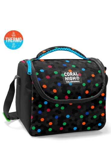 Coral High Kids Siyah Renkli Petek Desenli 3’lü Okul Çanta Seti SET0133210 - 3