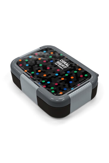 Coral High Kids Siyah Renkli Petek Desenli Paslanmaz Çelik Beslenme Kabı 39110 - 2