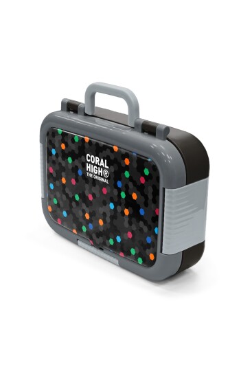 Coral High Kids Siyah Renkli Petek Desenli Paslanmaz Çelik Beslenme Kabı 39110 - 4