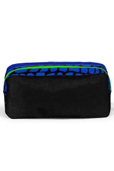 Coral High Kids Siyah Saks Ejderha Desenli İki Bölmeli Kalem Çantası 12057 - 3