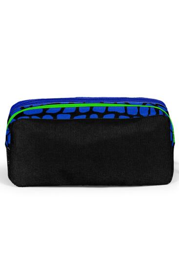 Coral High Kids Siyah Saks Ejderha Desenli İki Bölmeli Kalem Çantası 12057 - 3