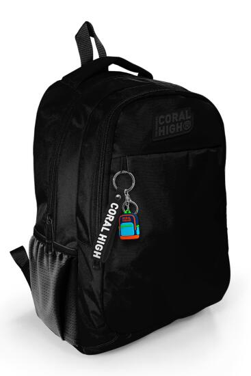 Coral High Kids Siyah Üç Bölmeli Okul Sırt Çantası 14398 