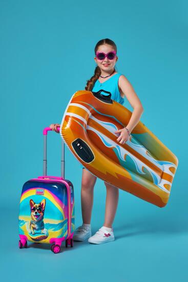 Coral High Kids Sörfçü Köpek Desenli Çocuk Valizi 16778 - 10