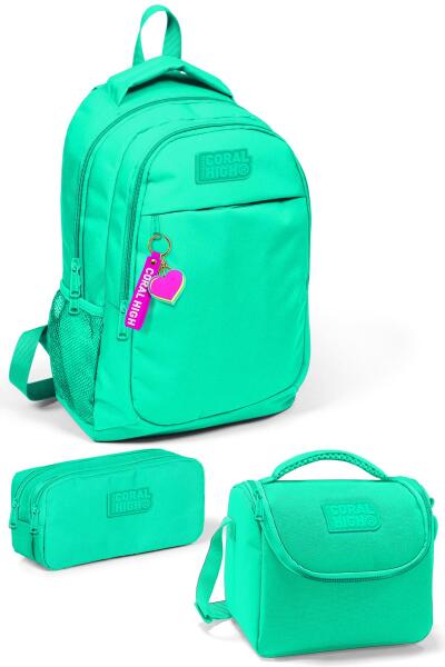 Coral High Kids Su Yeşili 3’lü Okul Çanta Seti SET0114395 - 1