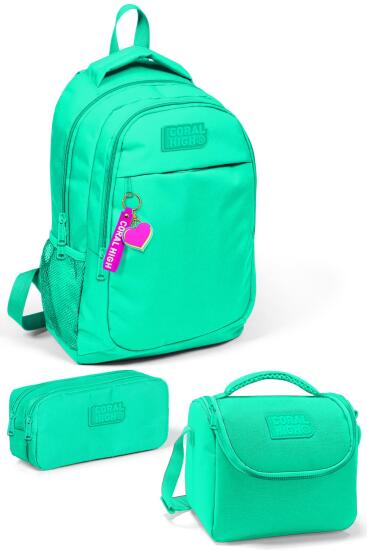 Coral High Kids Su Yeşili 3’lü Okul Çanta Seti SET0114395 