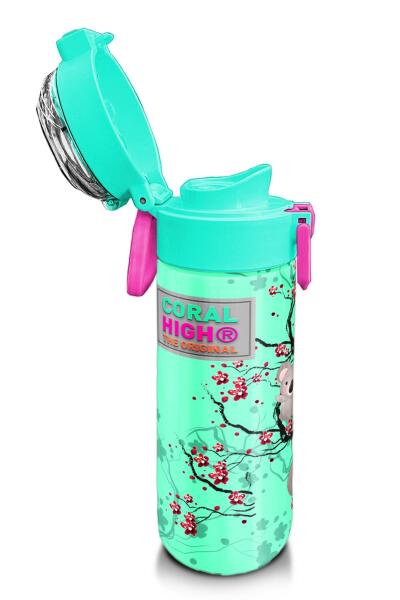 Coral High Kids Su Yeşili Koala Desenli Pipetli ve Direkt İçim Çelik Termos 500 ml 31927 - 6