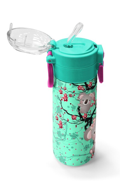 Coral High Kids Su Yeşili Koala Desenli Pipetli ve Direkt İçim Çelik Termos 500 ml 31927 - 5