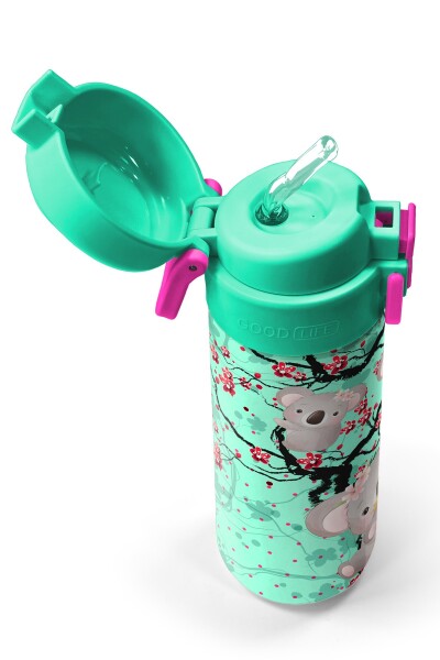 Coral High Kids Su Yeşili Koala Desenli Pipetli ve Direkt İçim Çelik Termos 500 ml 31927 - 2