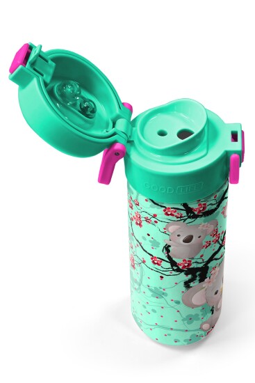 Coral High Kids Su Yeşili Koala Desenli Pipetli ve Direkt İçim Çelik Termos 500 ml 31927 - 3