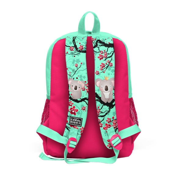 Coral High Kids Su Yeşili Neon Mercan Koala Desenli 3’lü Okul Çanta Seti SET0123713 - 5