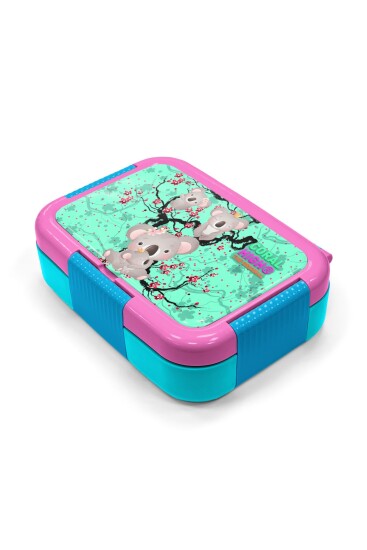 Coral High Kids Su Yeşili Neon Mercan Koala Desenli Paslanmaz Çelik Beslenme Kabı 39234 - 2