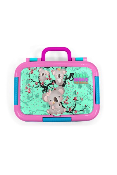 Coral High Kids Su Yeşili Neon Mercan Koala Desenli Paslanmaz Çelik Beslenme Kabı 39234 - 5
