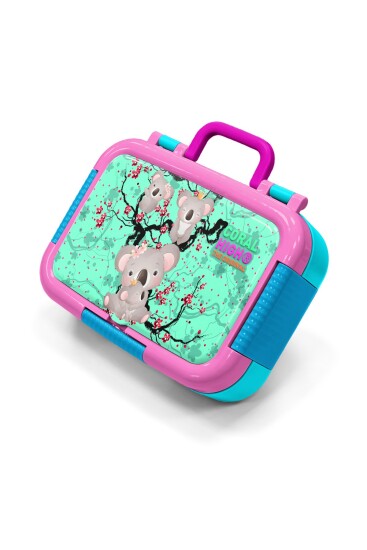 Coral High Kids Su Yeşili Neon Mercan Koala Desenli Paslanmaz Çelik Beslenme Kabı 39234 