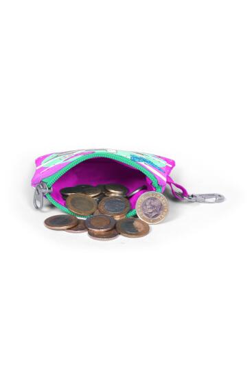 Coral High Kids Su Yeşili Pembe Kedi Desenli Bozuk Para Çantası 21807 - 4