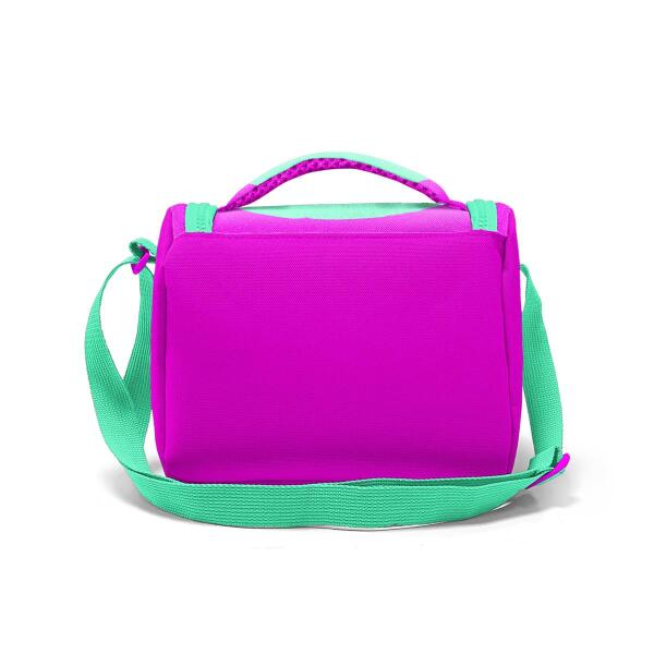 Coral High Kids Su Yeşili Pembe Kedi Desenli Çekçekli 3'lü Çanta Seti SET0123907 - 7