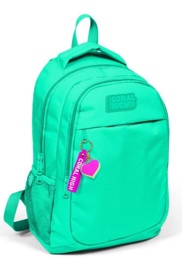Coral High Kids Su Yeşili Üç Bölmeli Okul Sırt Çantası 14395 - Coral High KIDS