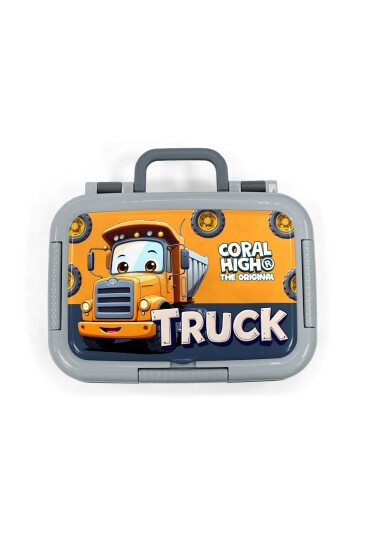 Coral High Kids Truck Desenli Paslanmaz Çelik Beslenme Kabı 39161 - 5