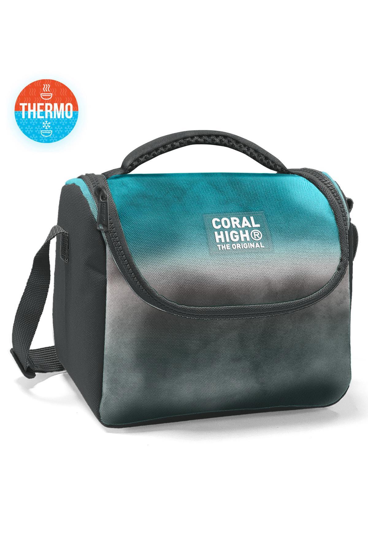 Coral High Kids Turkuaz Gri Batik Thermo Beslenme Çantası 11768