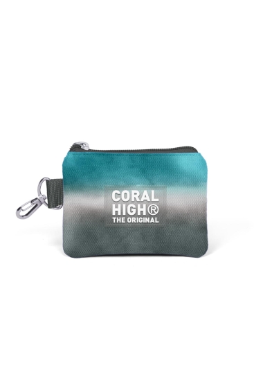 Coral High Kids Turkuaz Gri Batik Bozuk Para Çantası 21897 - Coral High KIDS