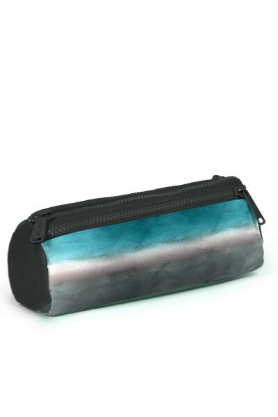 Coral High Kids Turkuaz Gri Batik Üç Bölmeli Kalem Çantası 22068 - 3