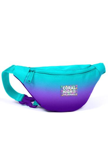 Coral High Kids Turkuaz Mor Renk Geçişli Bel Çantası 11515 