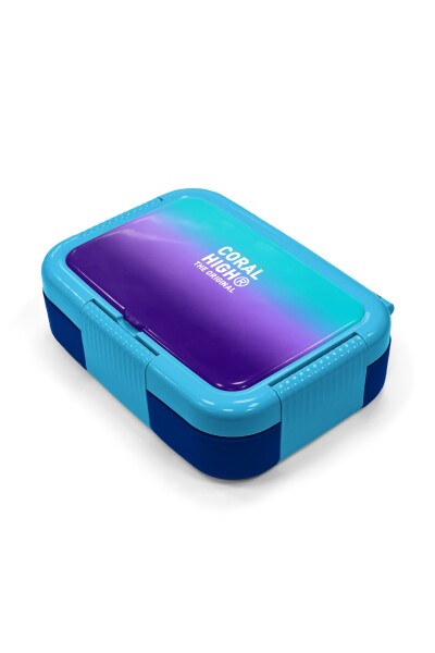 Coral High Kids Turkuaz Mor Renk Geçişli Desenli Paslanmaz Çelik Beslenme Kabı 39271 - 2