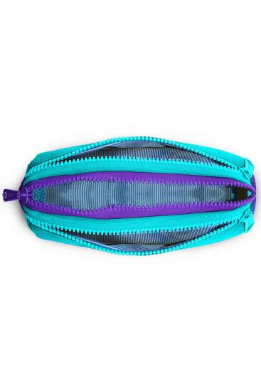 Coral High Kids Turkuaz Mor Renk Geçişli Üç Bölmeli Kalem Çantası 22063 - 4