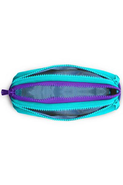 Coral High Kids Turkuaz Mor Renk Geçişli Üç Bölmeli Kalem Çantası 22063 - 4